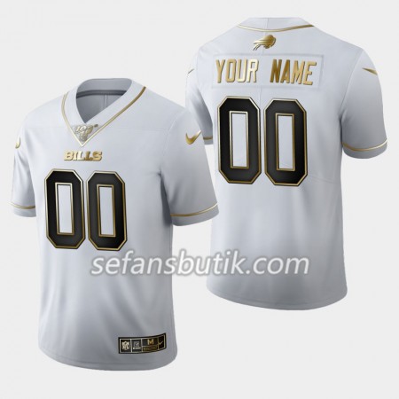 Buffalo Bills Tröjor Custom Nike Vit Golden Edition 100th - Herr Buffalo Bills Tröjor Custom Nike Vit Golden Edition 100th - Herr